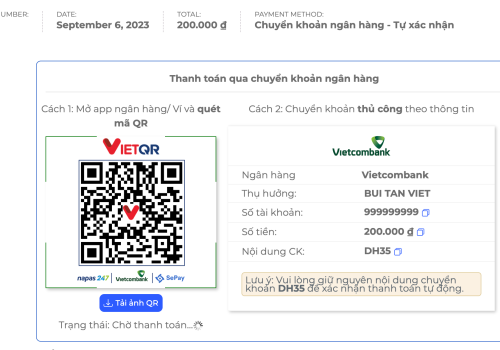 3 hình thức thanh toán trên website bán hàng