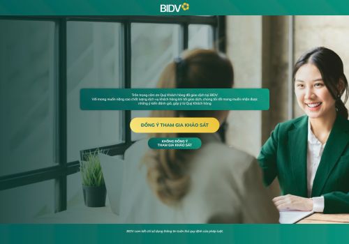BIDV Khảo sát trải nghiệm giao dịch